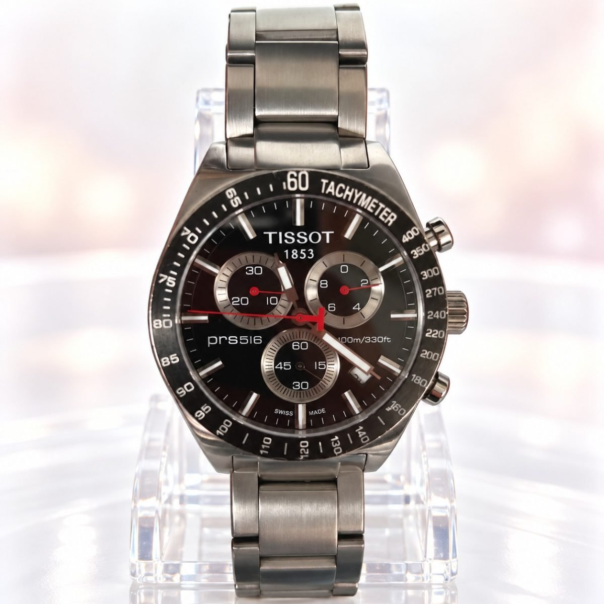 Tissot PRS 516 Cronógrafo · esfera negra